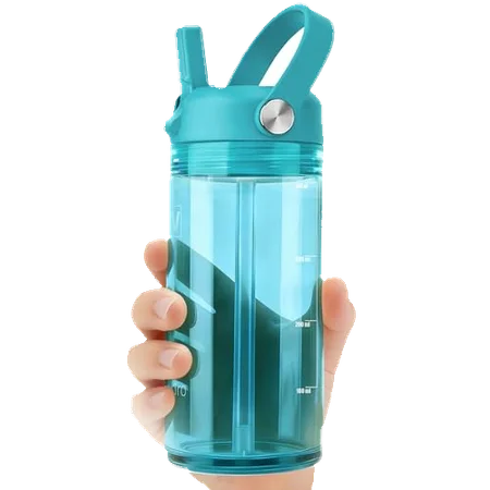 12 oz Clear Straw Water Bottle