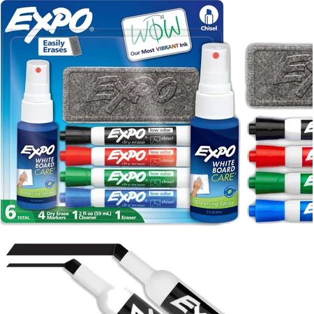 EXPO Dry Erase Markers & Care Kit